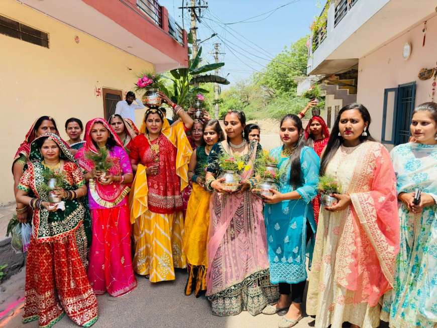 महापौर सौम्या गुर्जर ने की गणगौर माता की पूजा-अर्चना