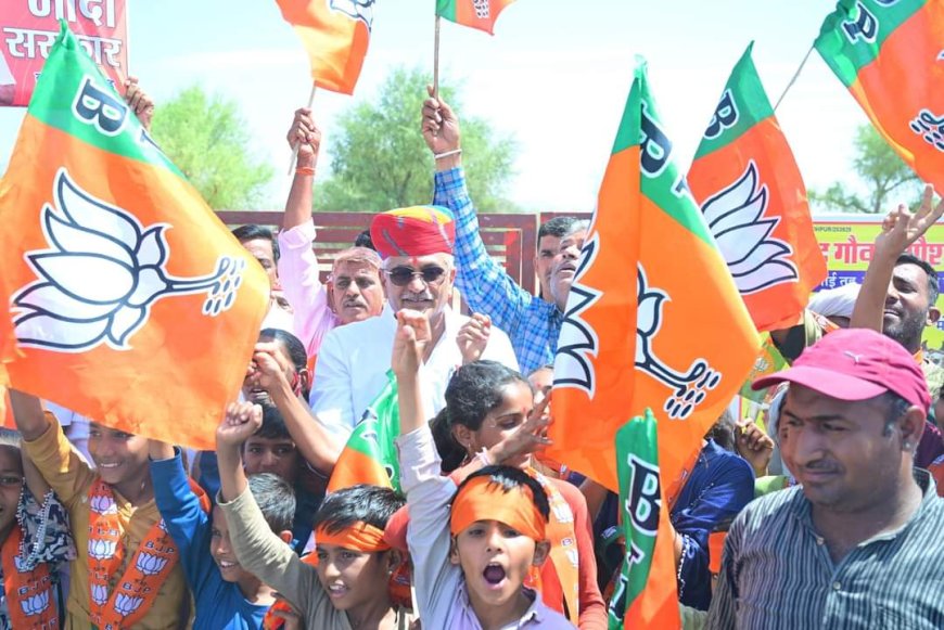 शेरगढ़ विधानसभा क्षेत्र में केंद्रीय मंत्री व विधायक बाबू सिंह राठौड़ का जोरदार स्वागत