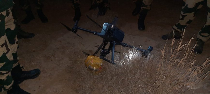 अंतरराष्ट्रीय सीमा पर ड्रोन द्वारा घुसपैठ, बीएसएफ ने फायरिंग कर मार गिराया ड्रोन