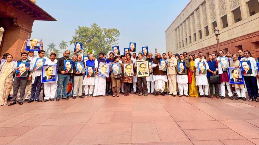 संसद सत्र का अंतिम दिन, अंबेडकर विवाद पर विपक्ष का प्रदर्शन जारी