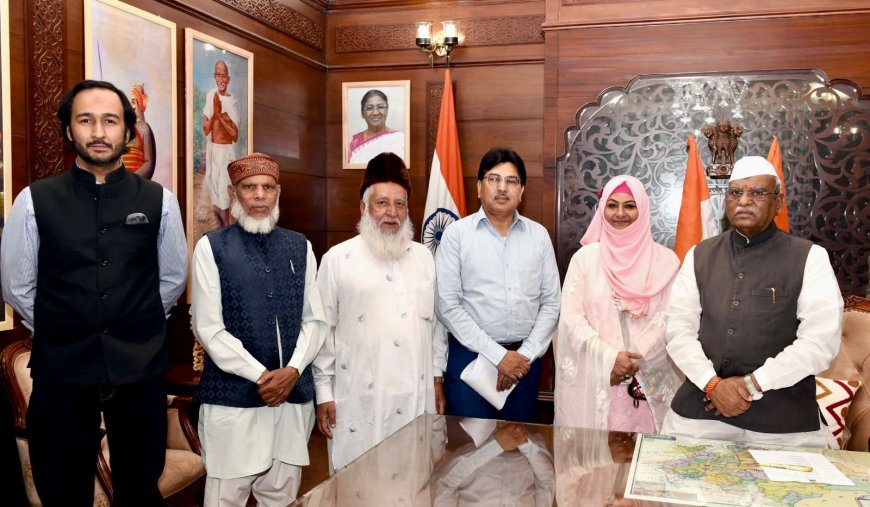 जामा मस्जिद जयपुर की घटना को लेकर मुस्लिम प्रोग्रेसिव फेडरेशन का प्रतिनिधिमंडल राज्यपाल से मिला