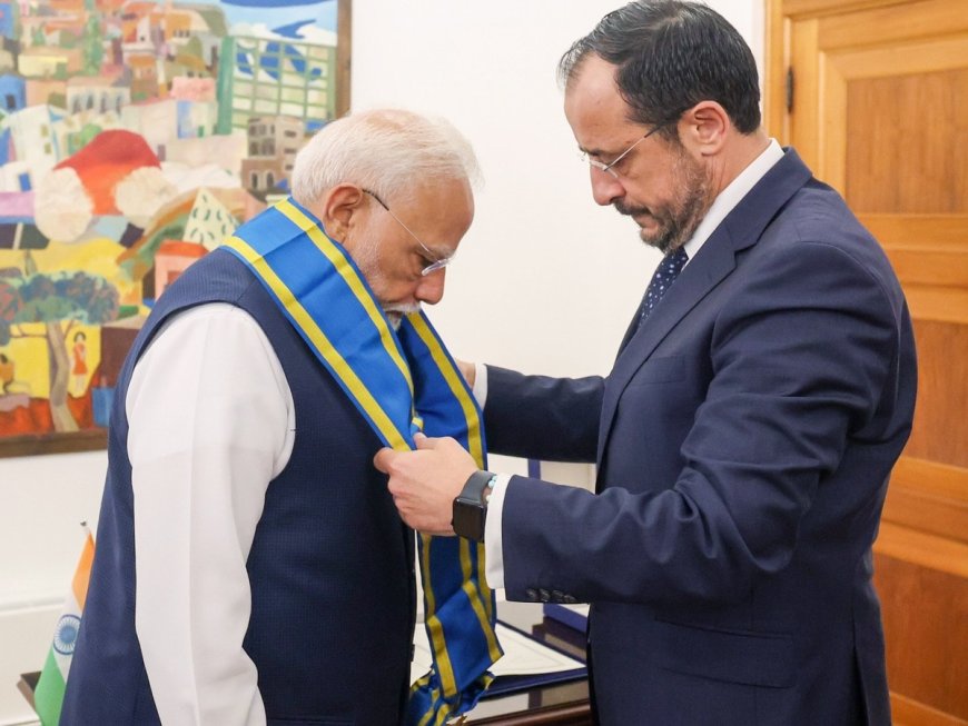 साइप्रस का सर्वोच्च नागरिक सम्मान पीएम नरेंद्र मोदी को मिला
